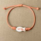 Hand-Painted Ceramic Fishbone Bracelet