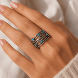 Elegant Synthetic Turquoise Statement Ring
