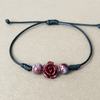 Adjustable Chinese Red Rose Braided Bracelet