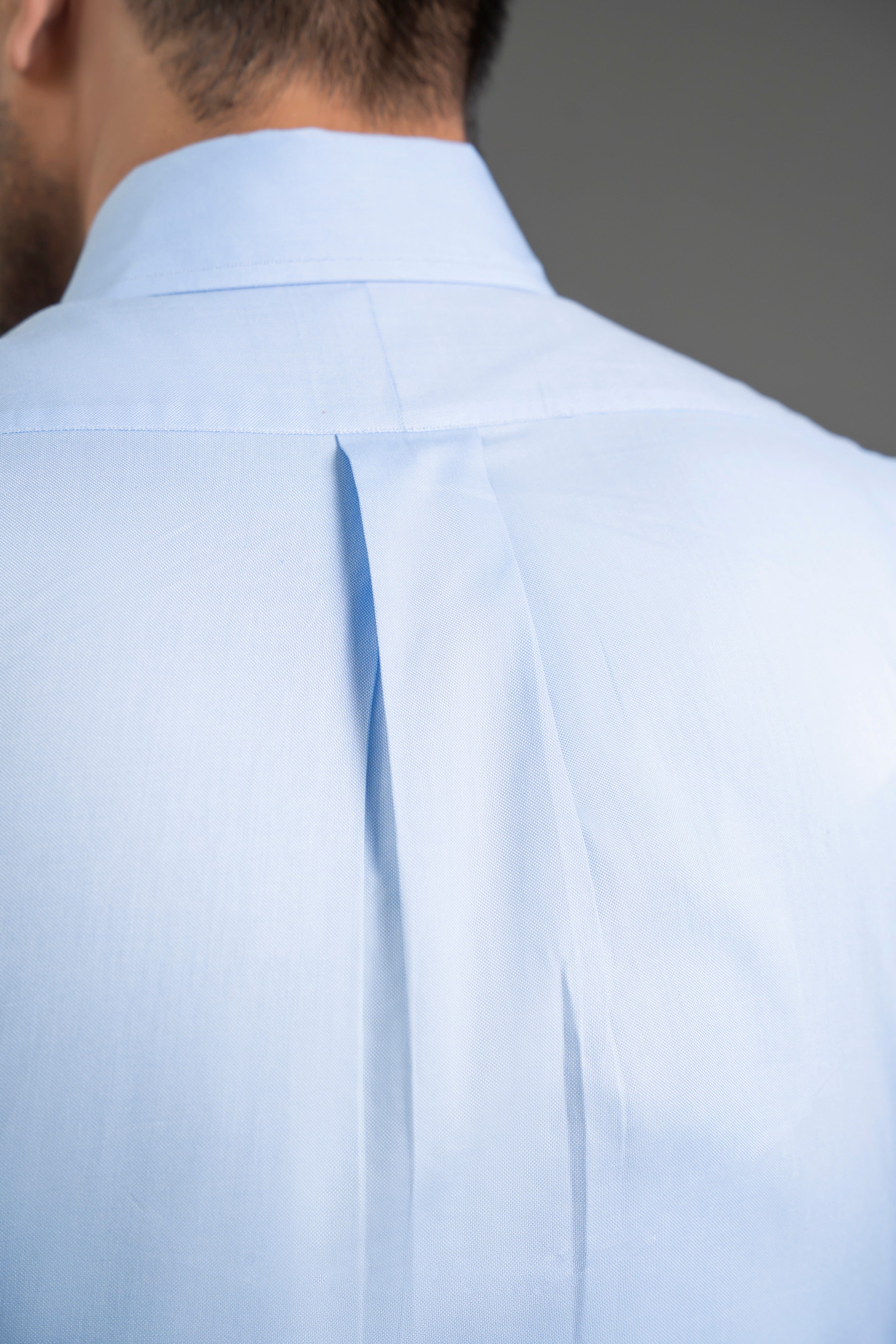 Blue Cotton Button Down Shirt