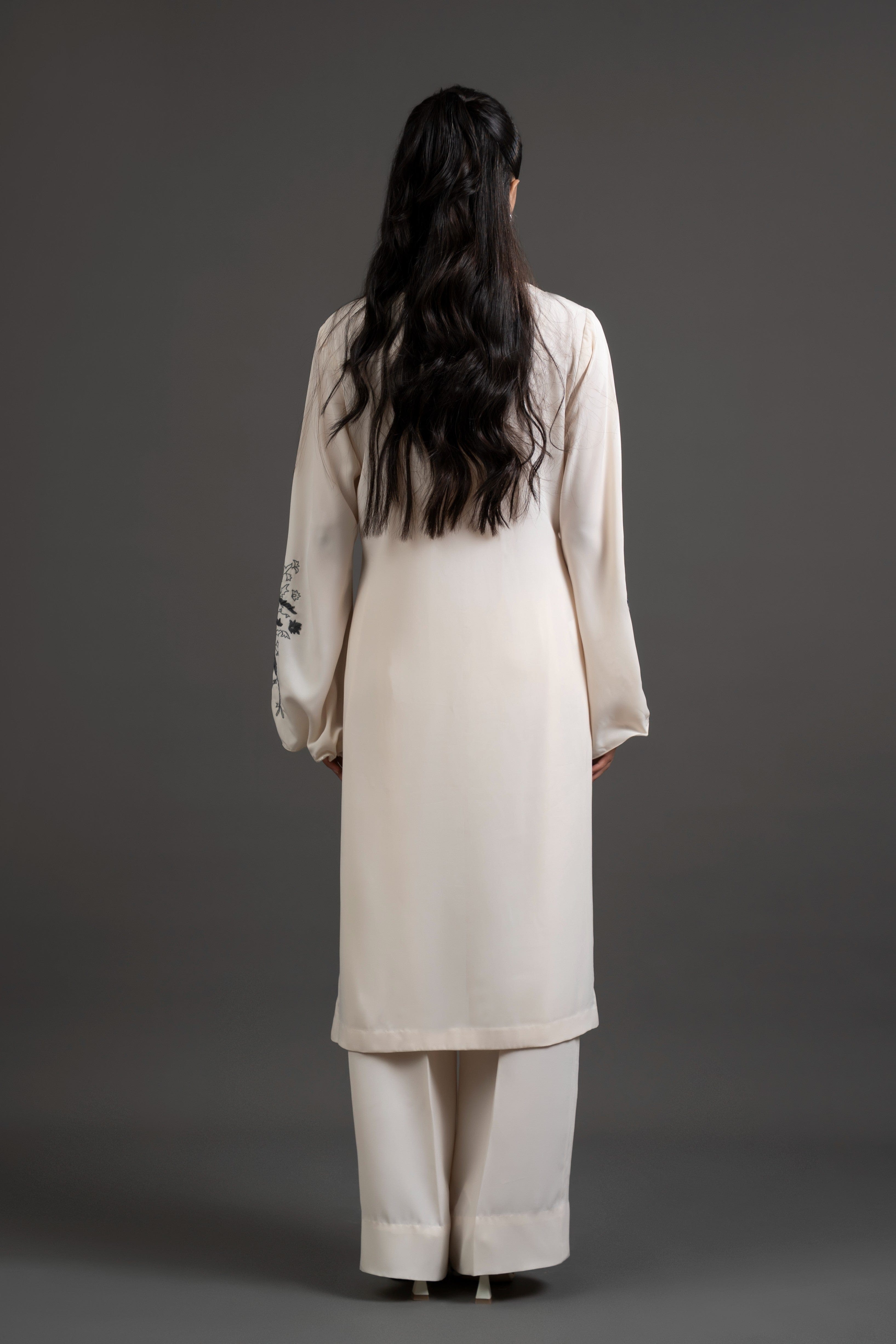 Elegant Ivory Embroidered Set