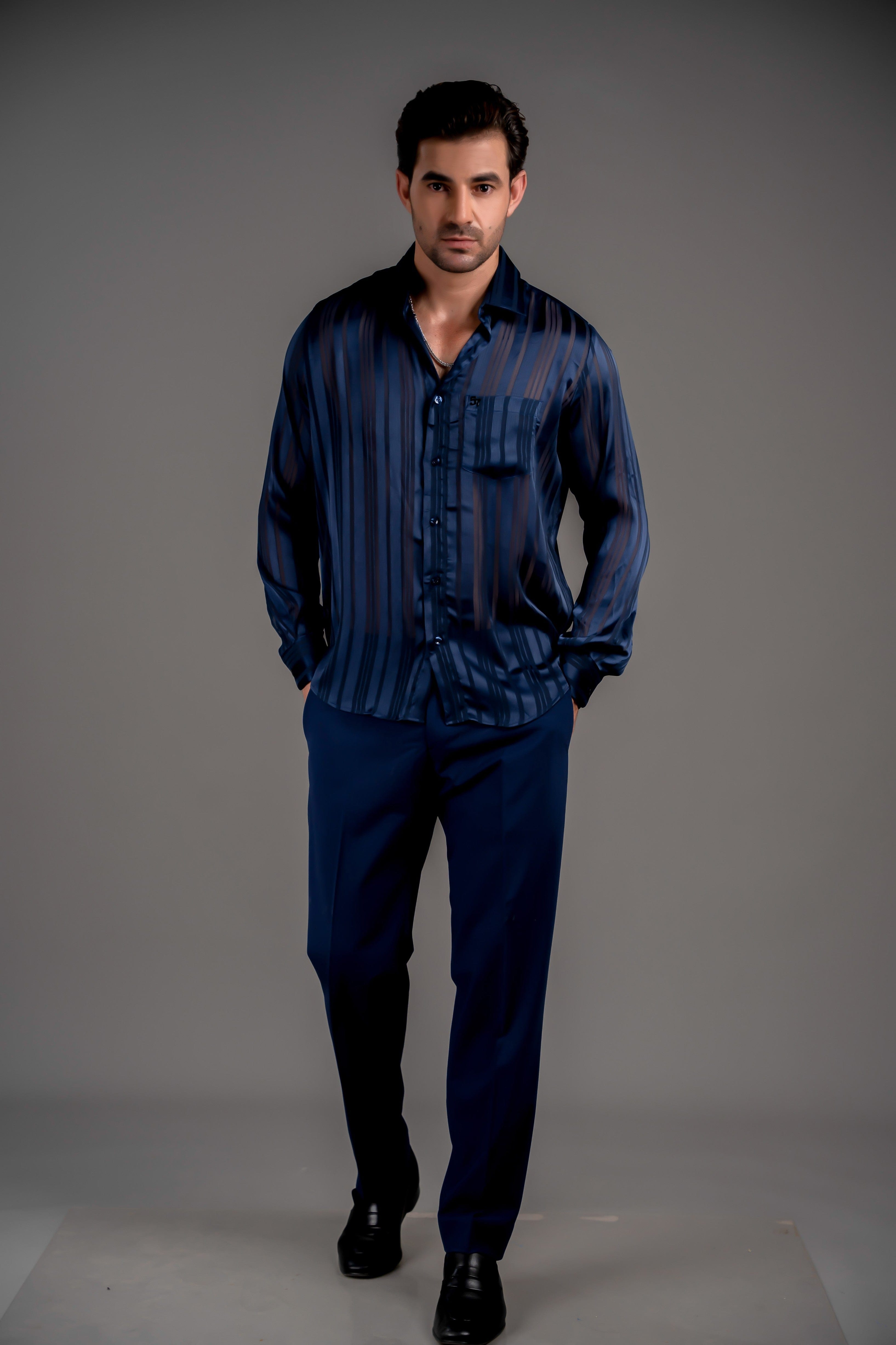 See Through Stripe Shirt