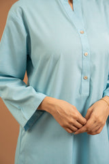 Minimal Sky Blue Co-Ord