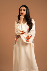 Handworked Bell Sleeve V-Neck Outfit