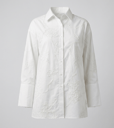 Embroidered White Cotton Shirt
