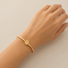 Golden Faux Leather Women'S Clover