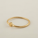 Golden Faux Leather Women'S Clover