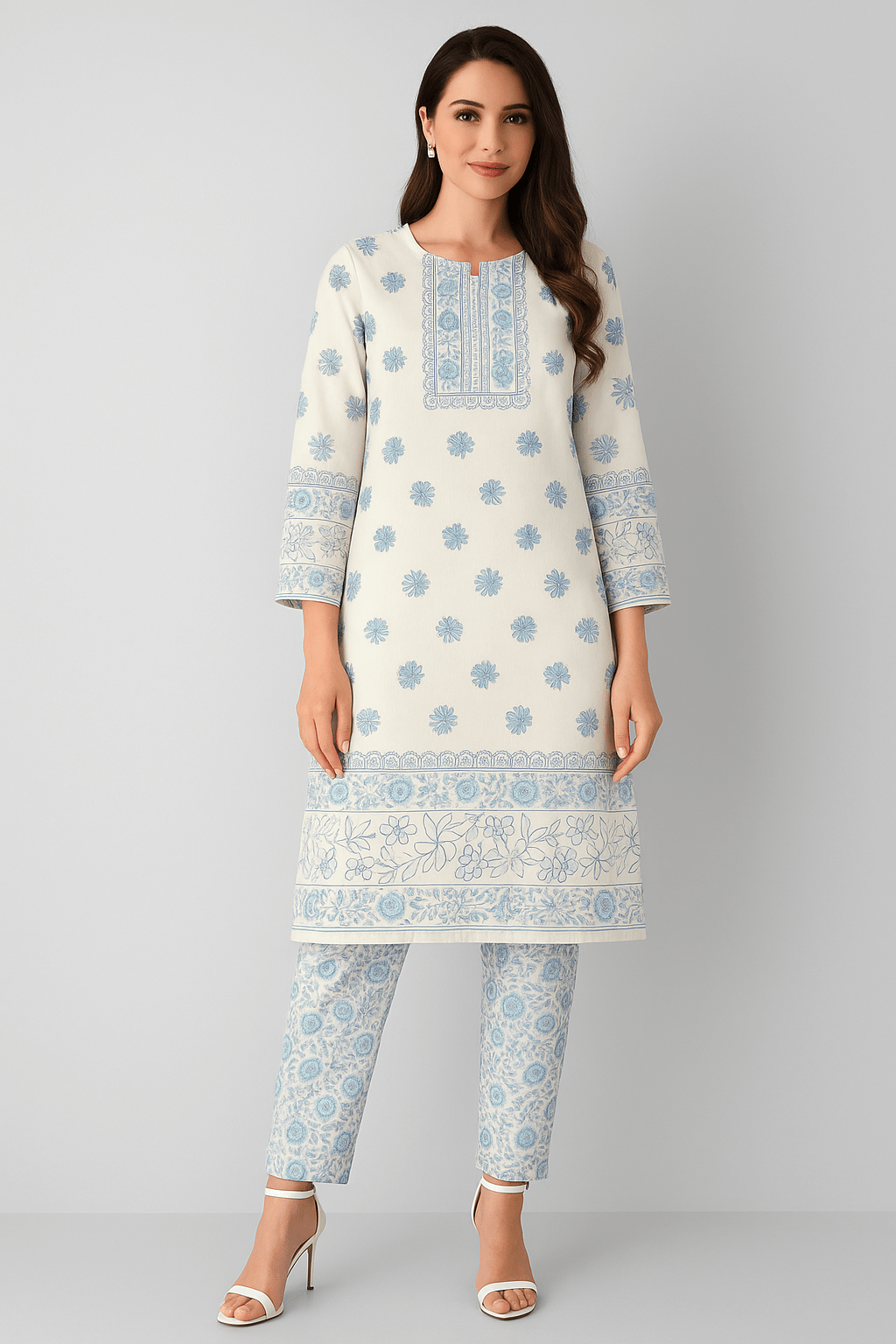 Hand Block Printed Top with Pants