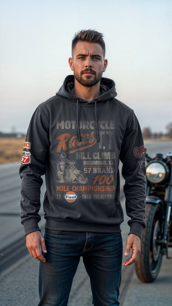 Vintage Motorcycle Race Hoodie