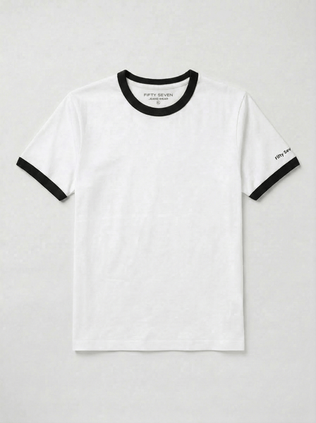 White & Black Ringer Tee