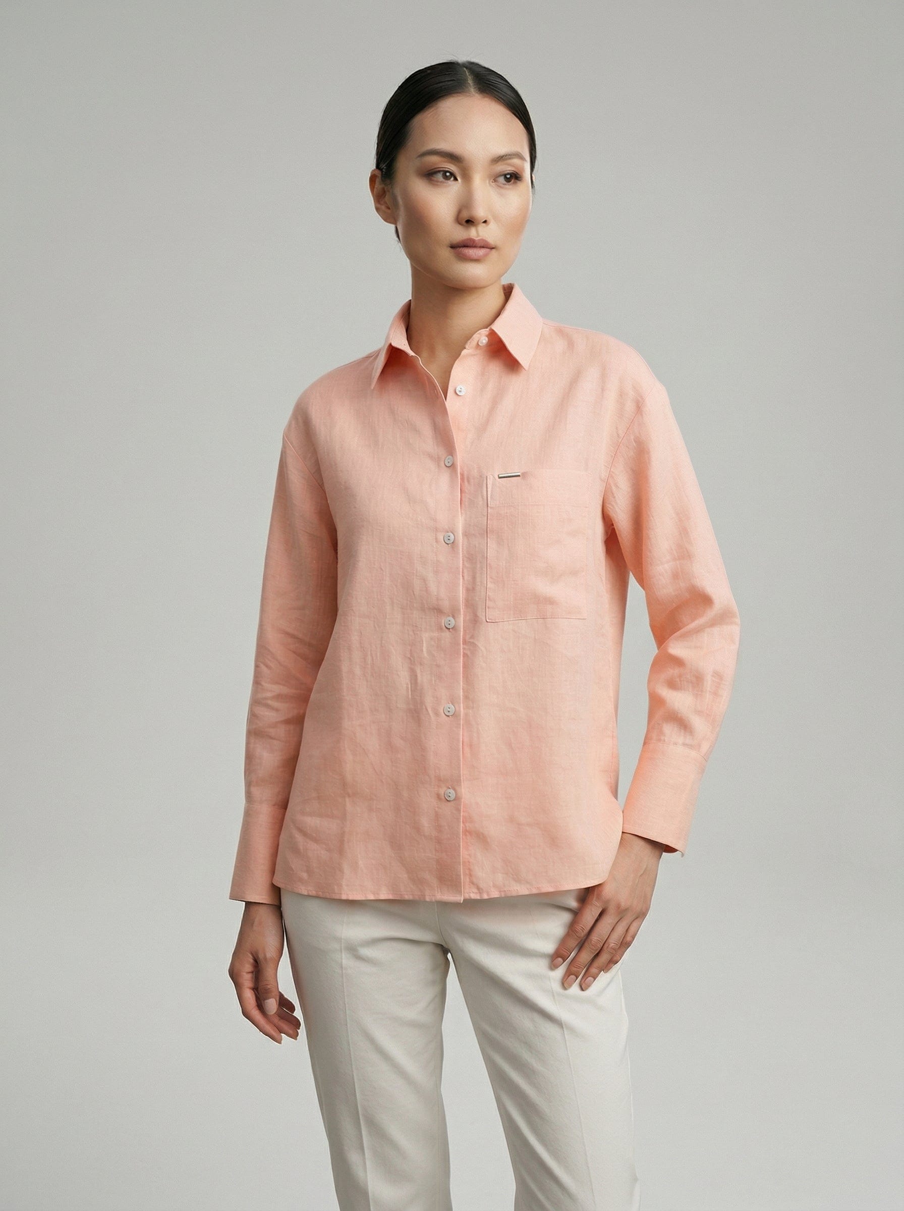 Heathered Linen loose Shirt