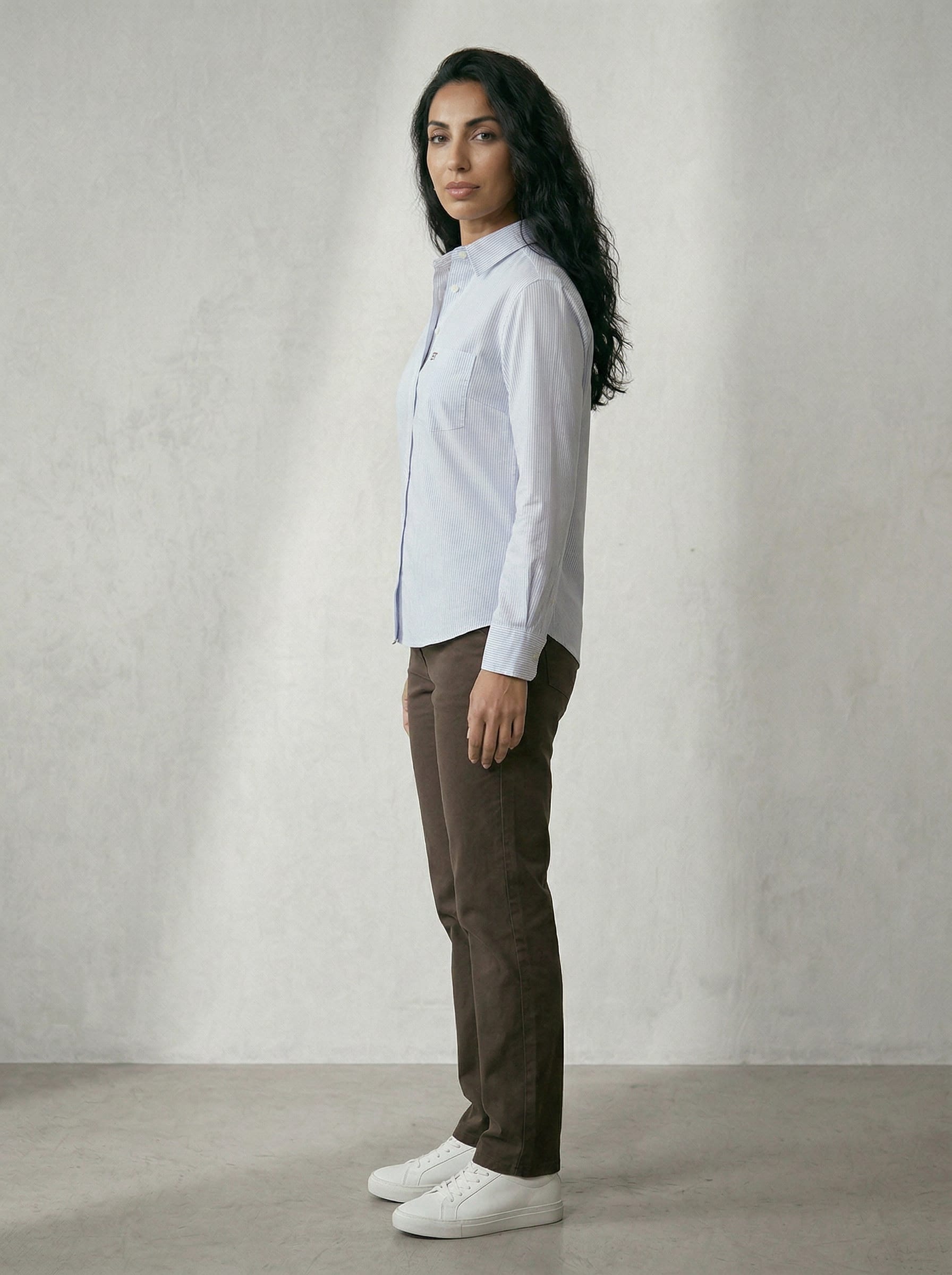 Light Blue Cotton Stripe Shirt