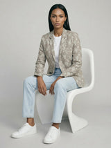 Embroidered Linen Blazer
