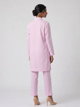 Soft Pink Striped Kurta Set