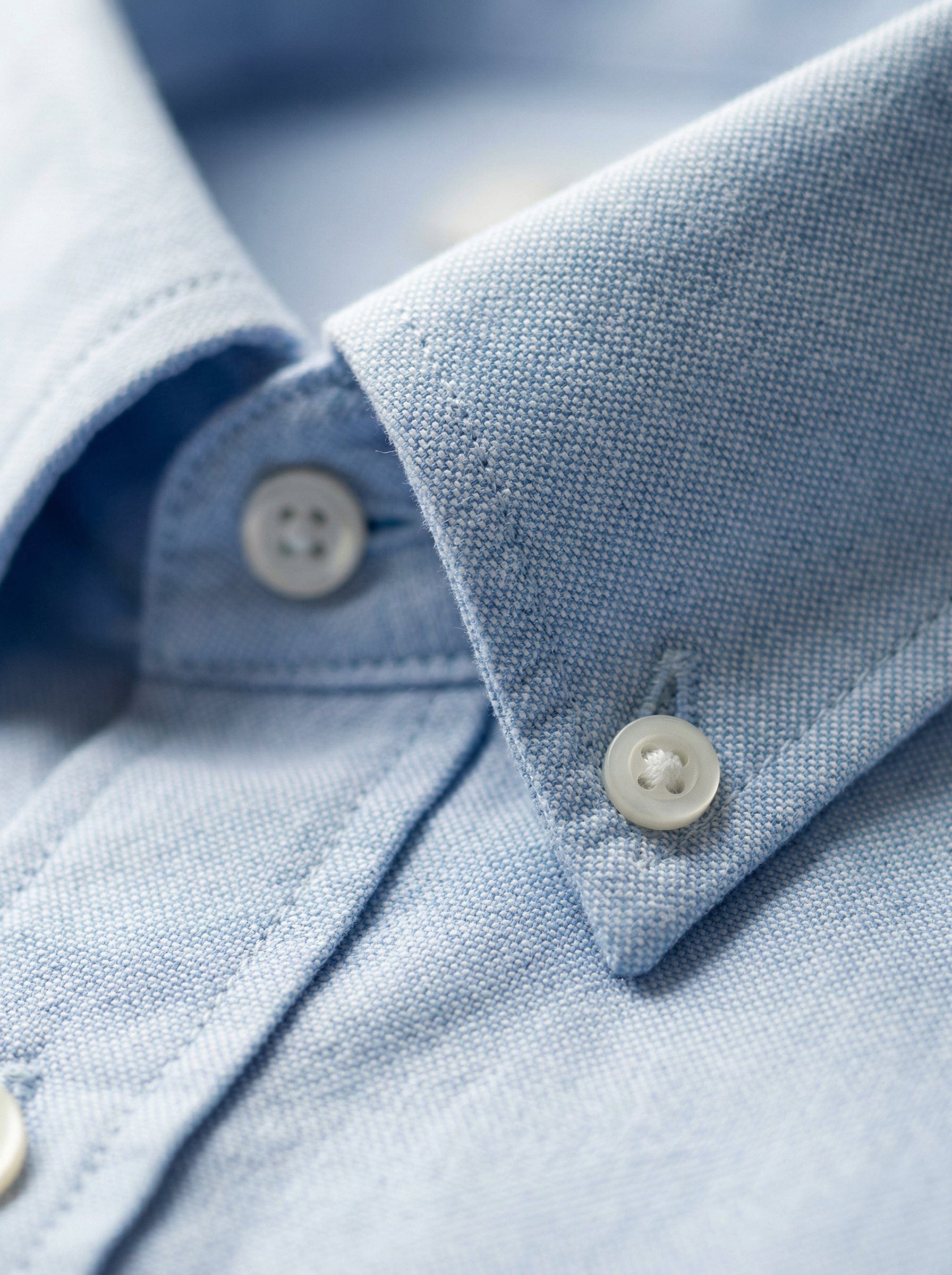 Blue Cotton Button Down Shirt