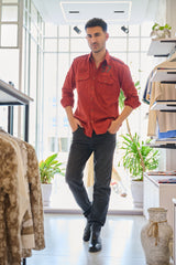57brand Aviator Blood-Red Twill Shirt