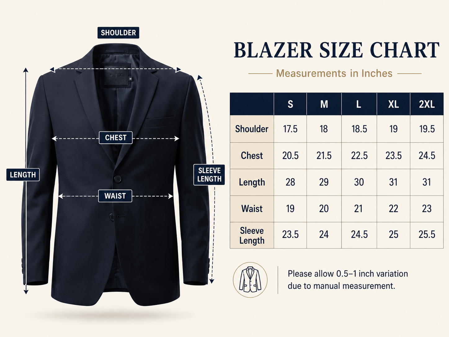 Navy Classic Blazer
