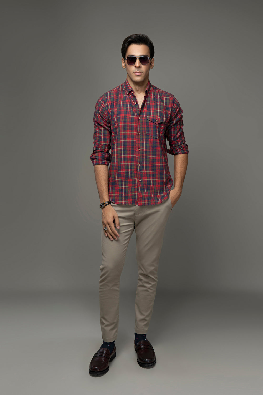 Cotton/linen Yarn Dyed Shirt