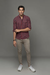 Cotton/linen Yarn Dyed Shirt