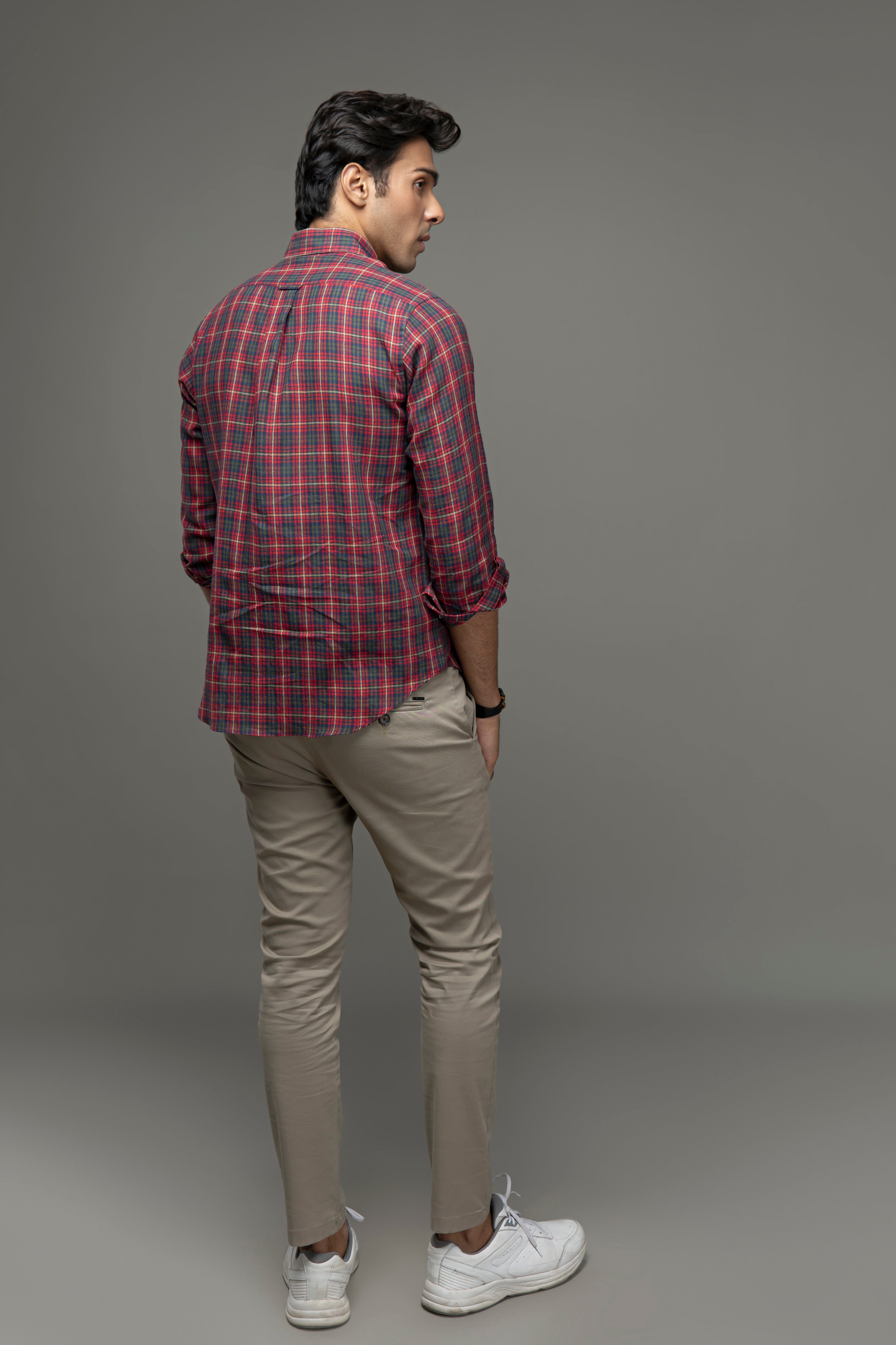 Cotton/linen Yarn Dyed Shirt