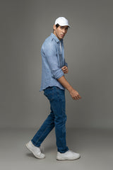 Cotton Waffle Military Style Shirt