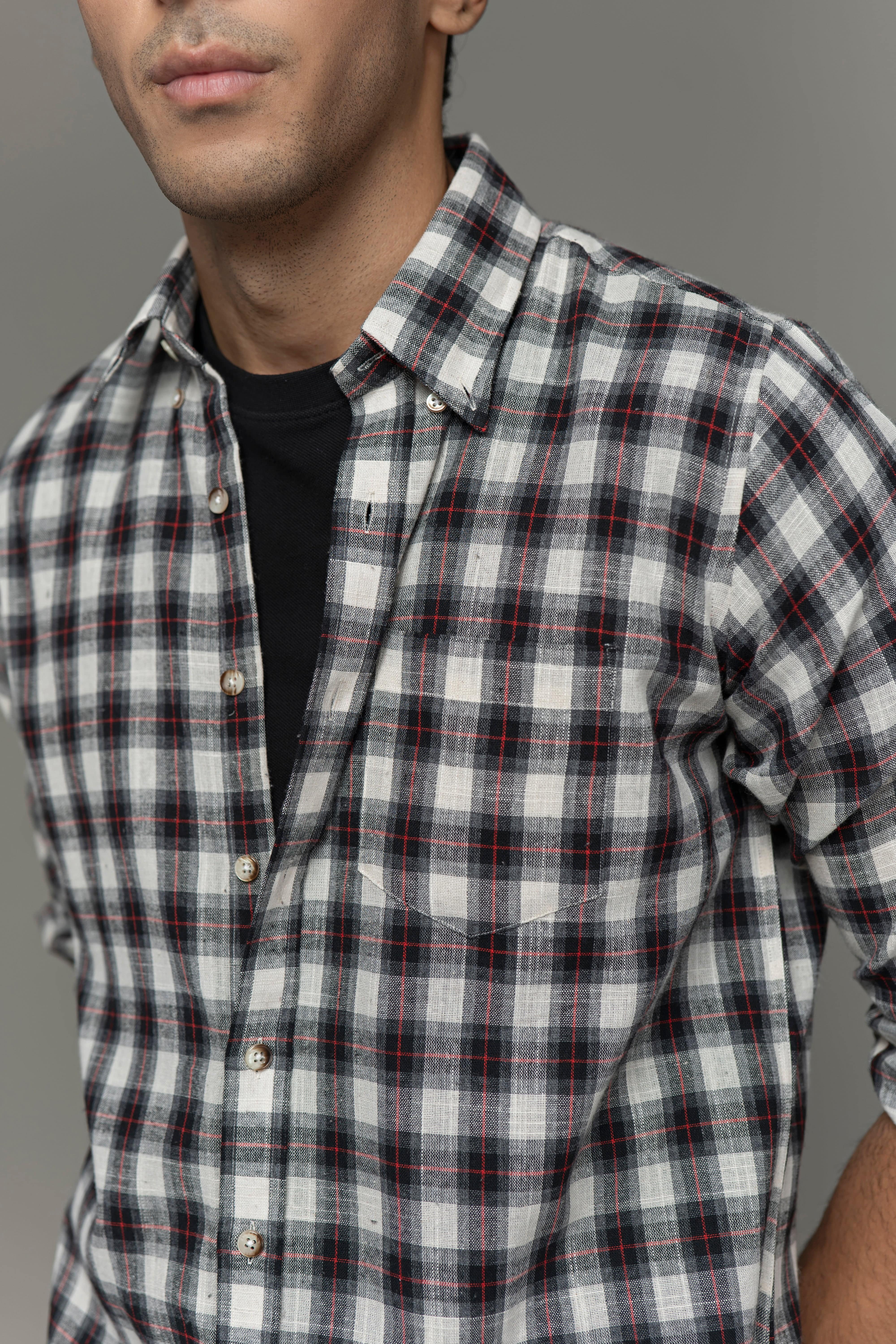 Cotton/linen Button Down Shirt