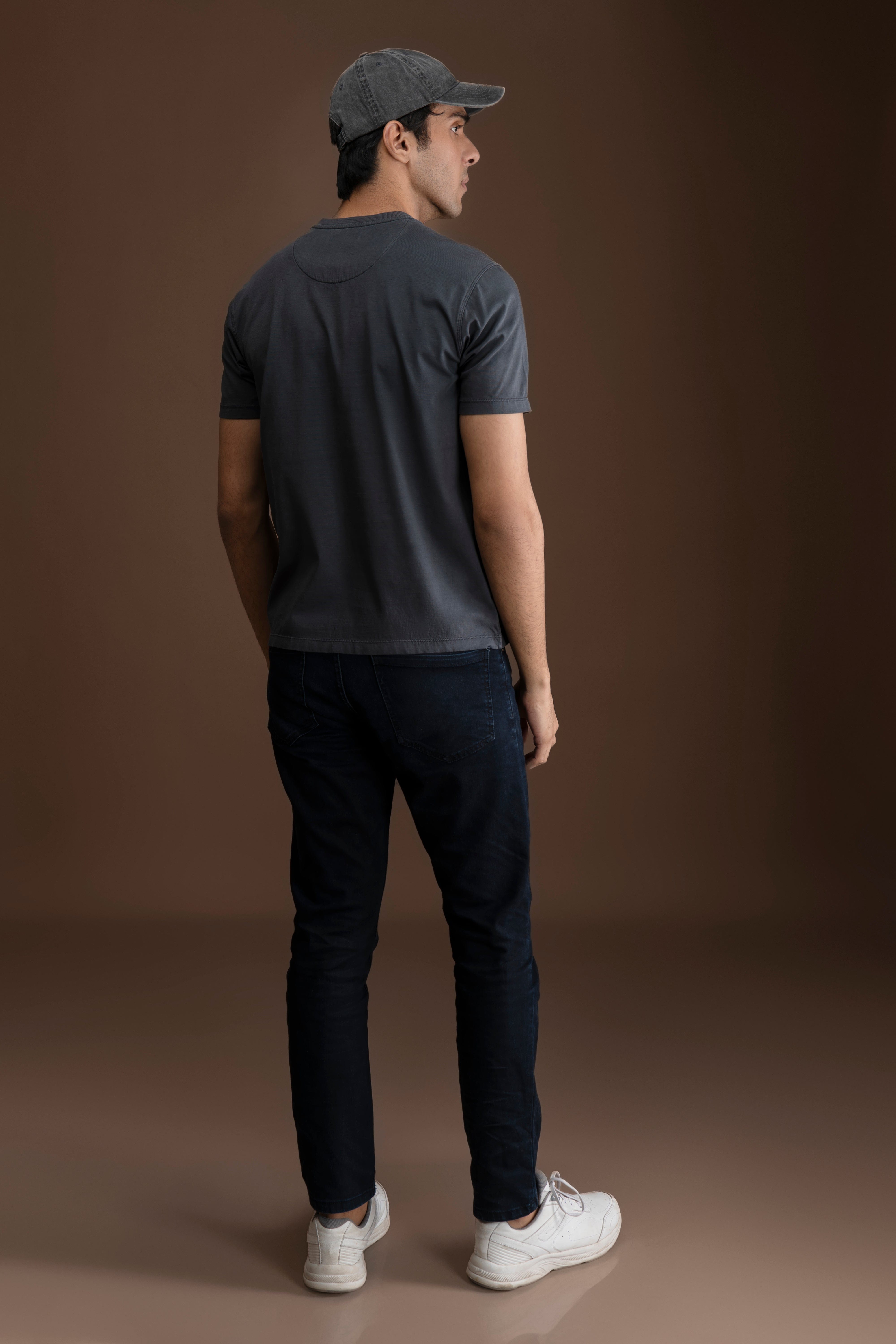 Unique Embroidered Pigment Washed Tee
