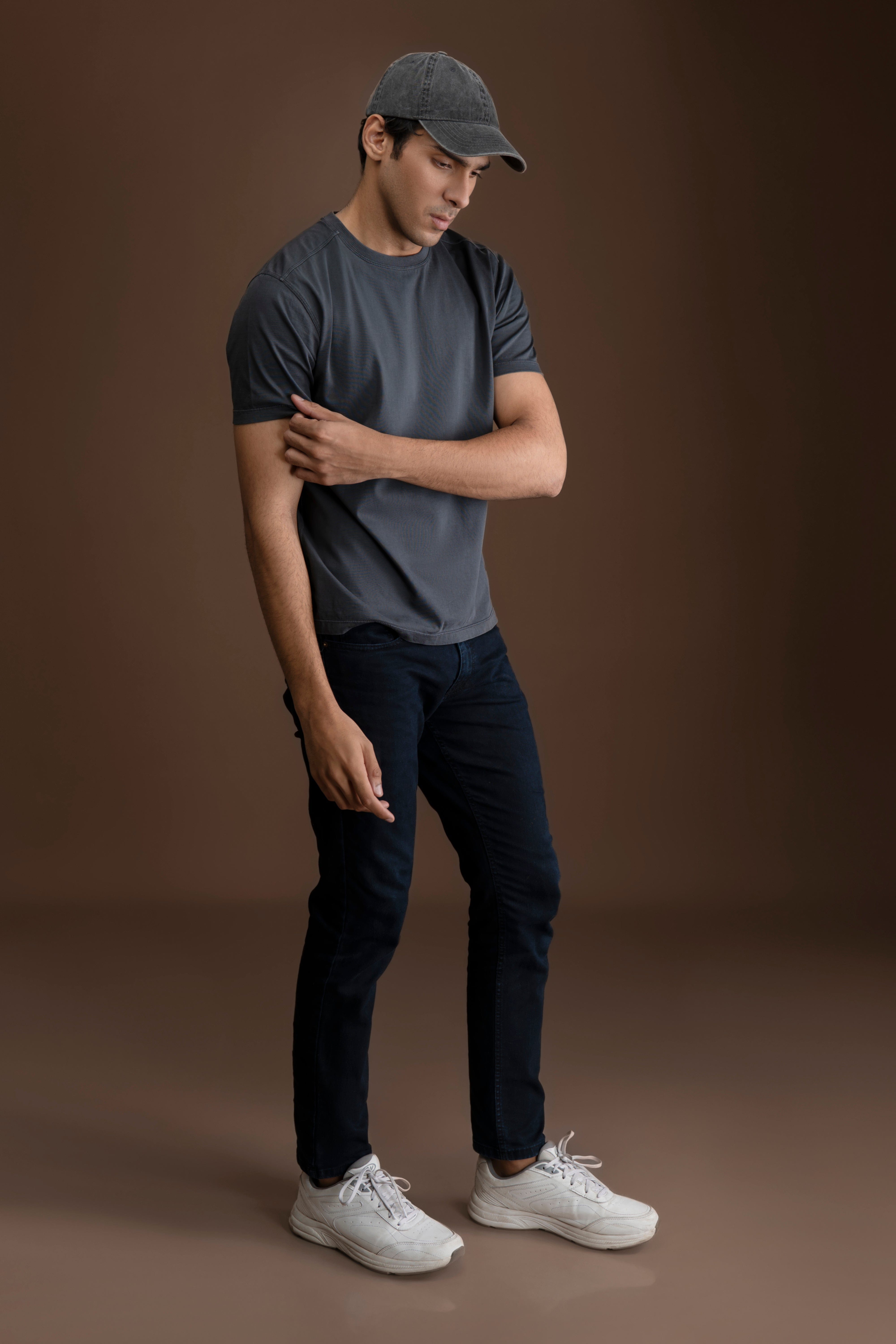 Unique Embroidered Pigment Washed Tee