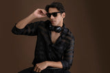 Fancy Black Striped Shirt