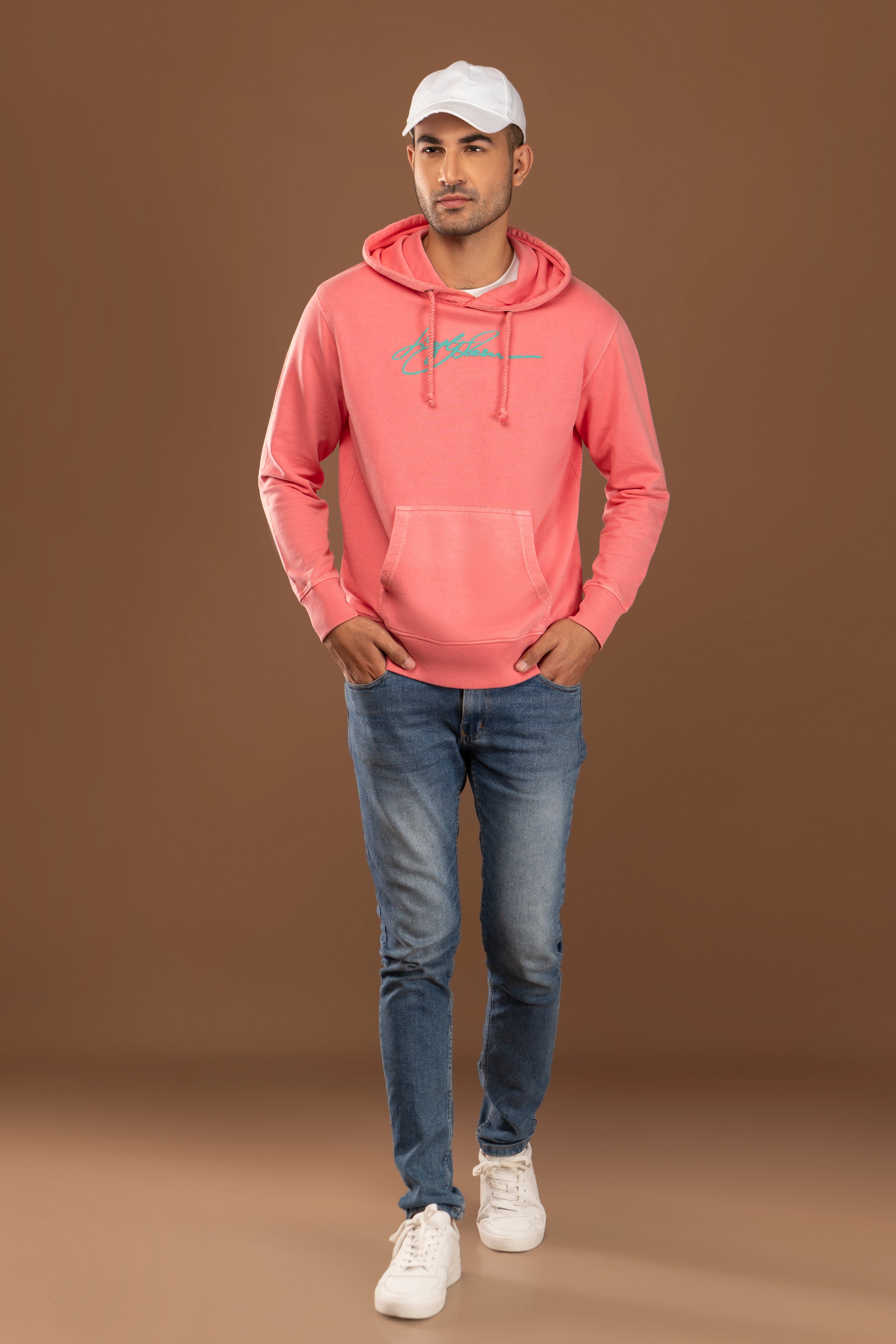 Pullover Cotton Blend Hoodie
