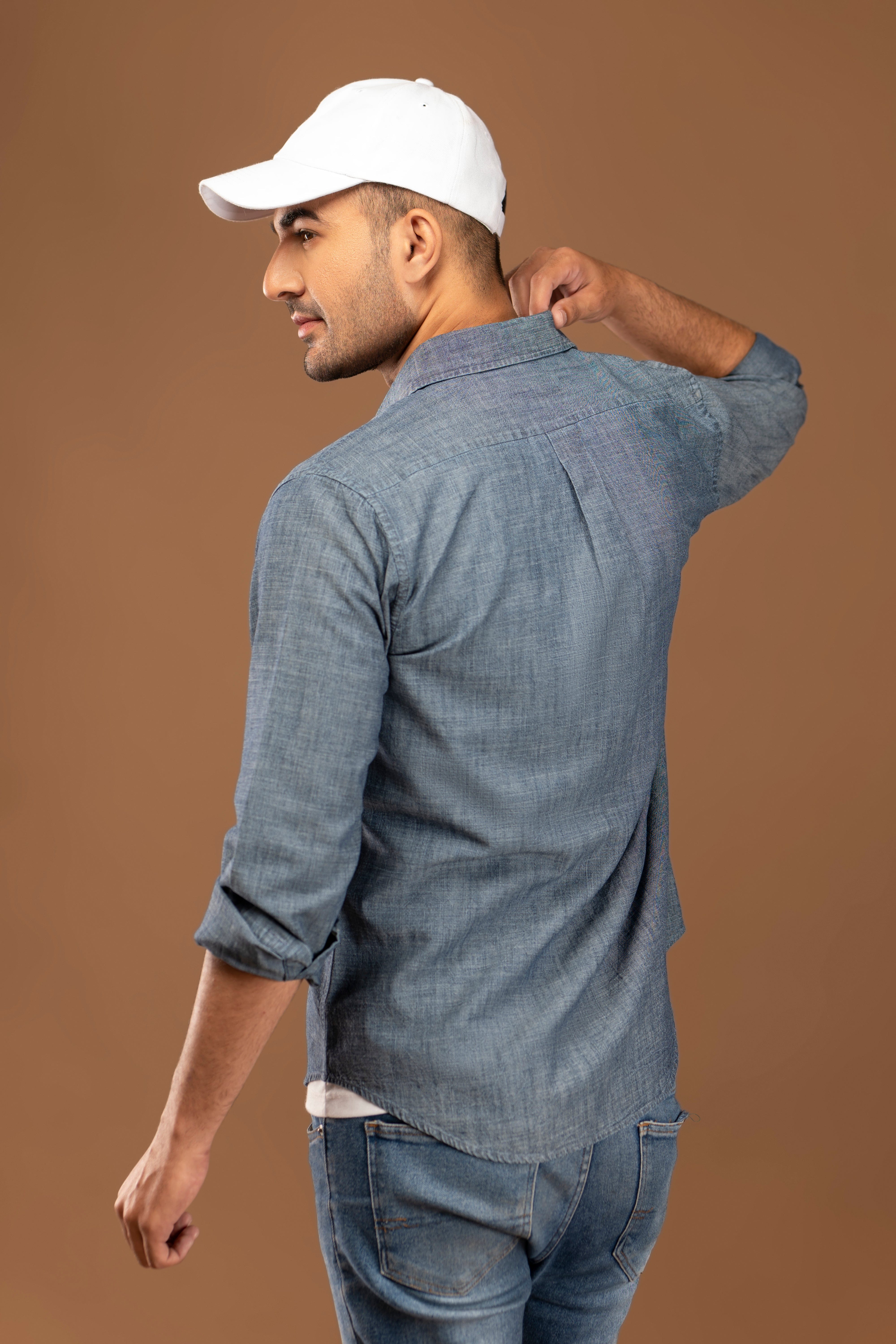 Yarn Dye Crosshatch Cotton Shirt