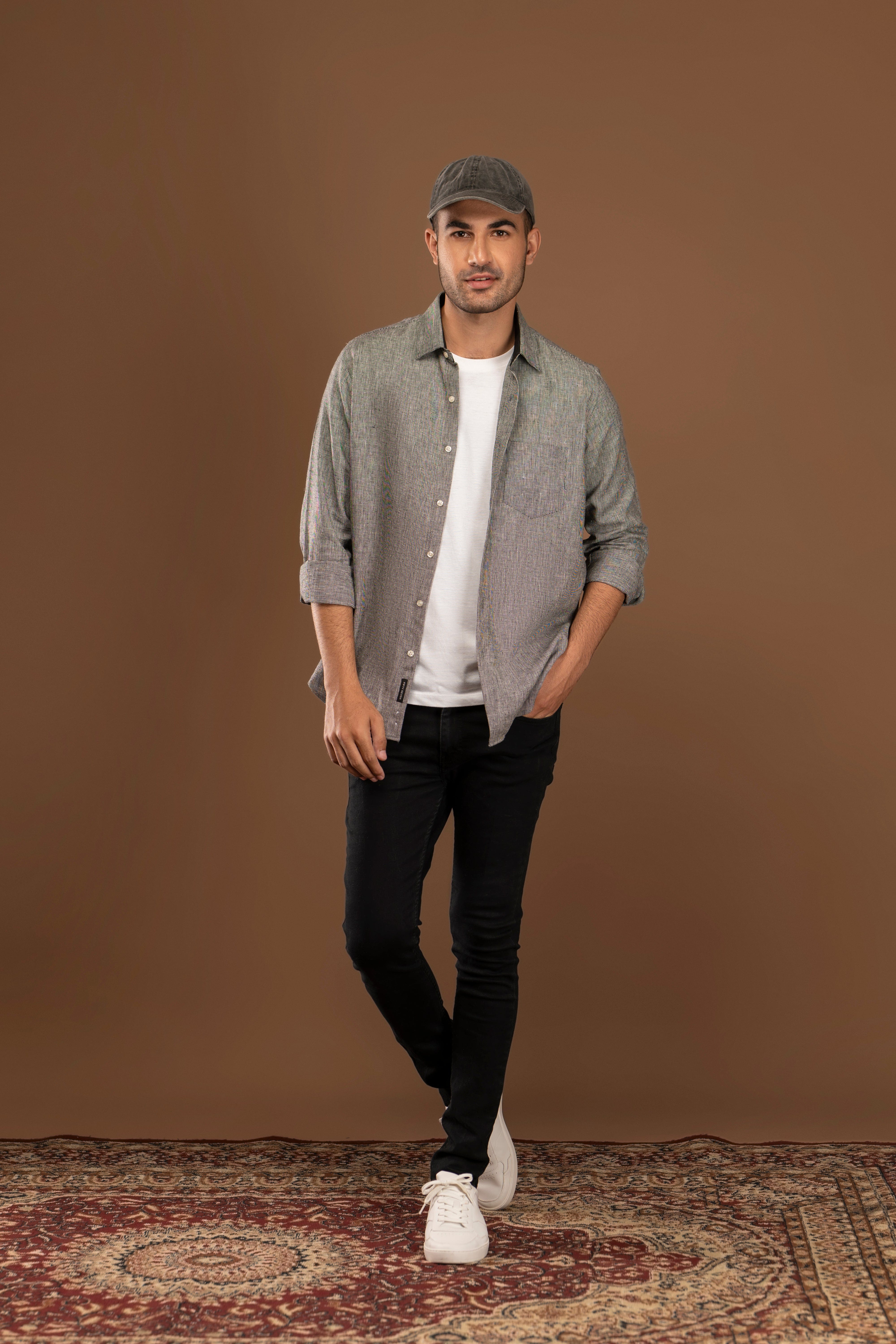 Yarn Dye Linen Shirt
