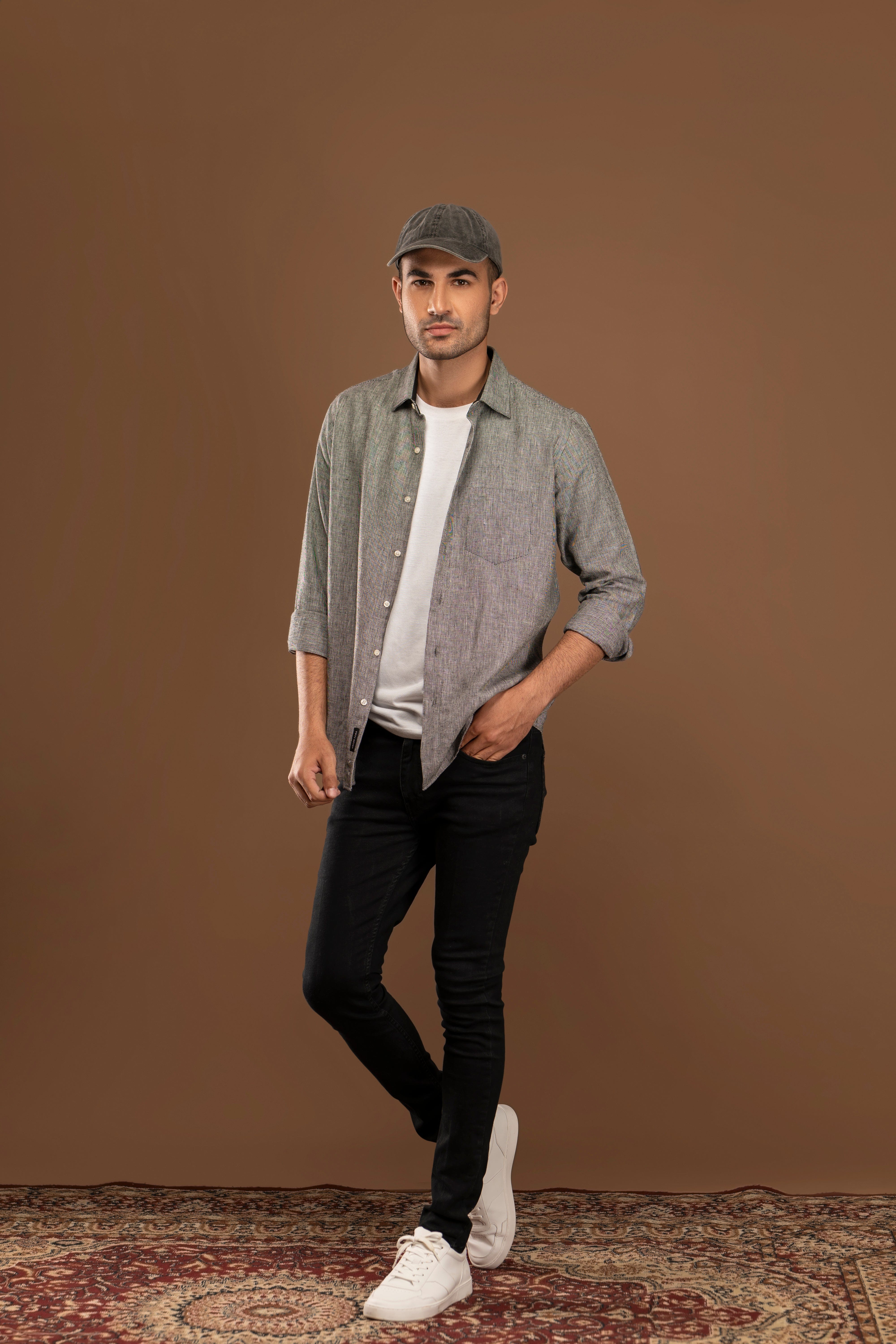 Yarn Dye Linen Shirt