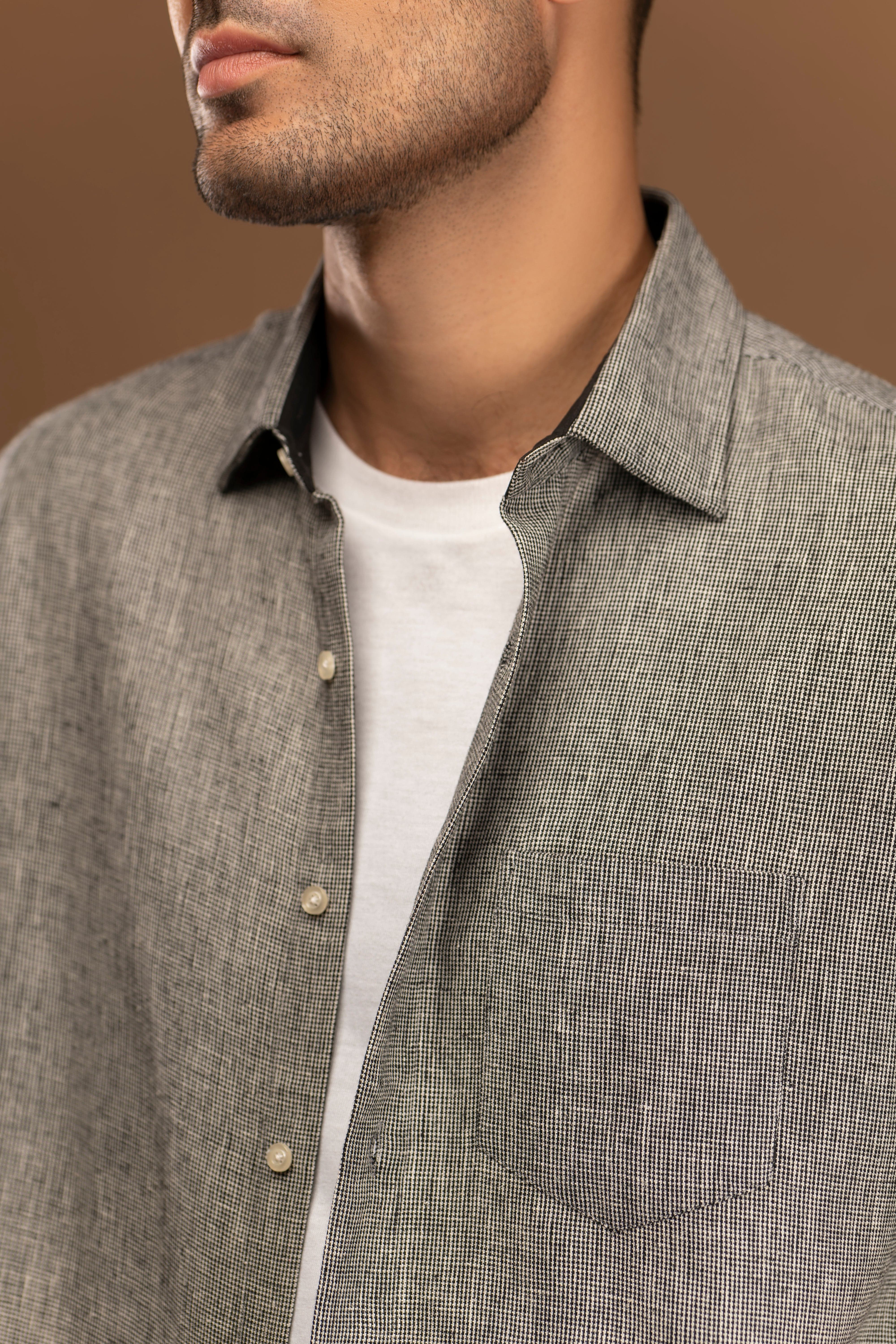 Yarn Dye Linen Shirt