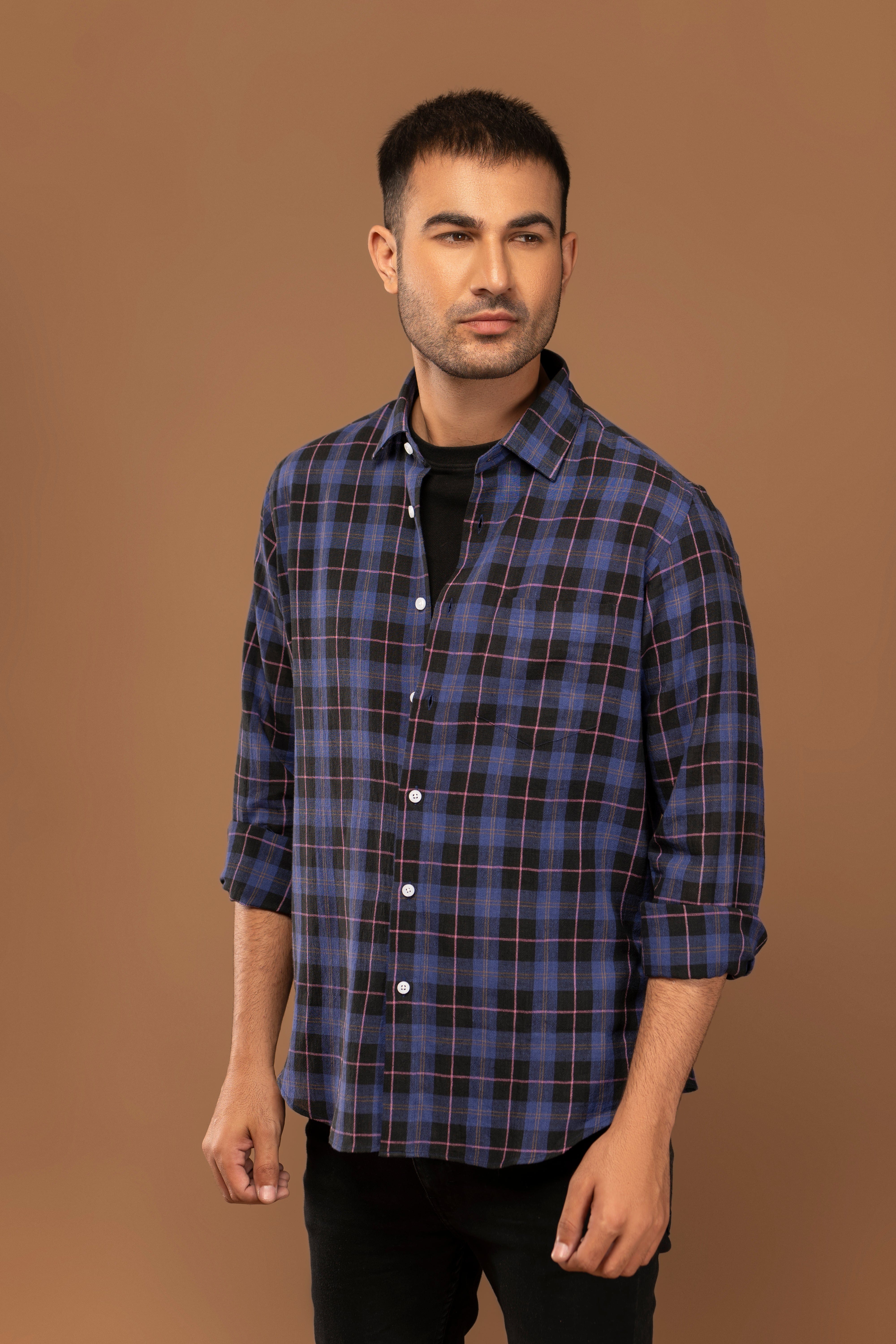 Cotton Y/D Flannel Shirt