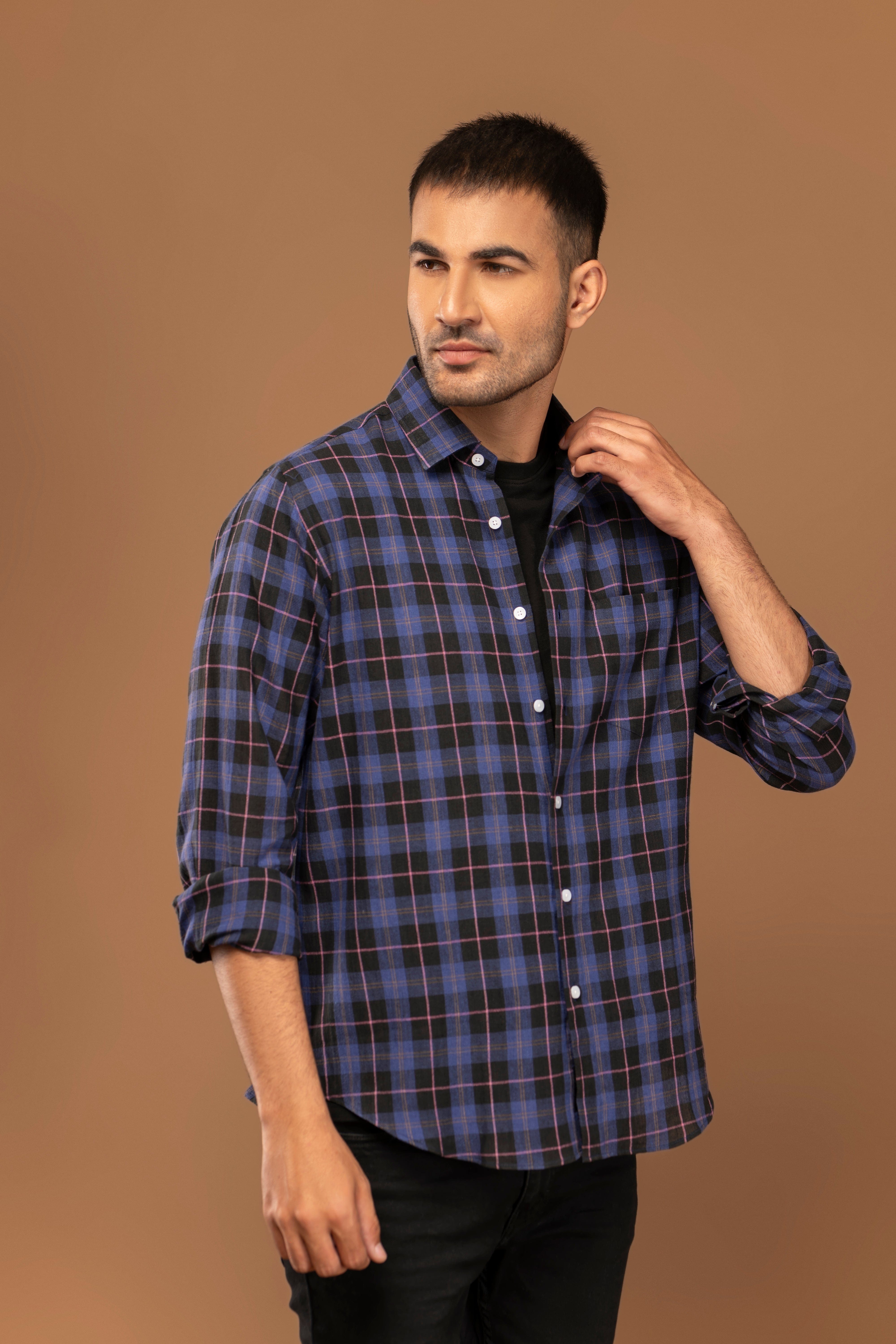 Cotton Y/D Flannel Shirt