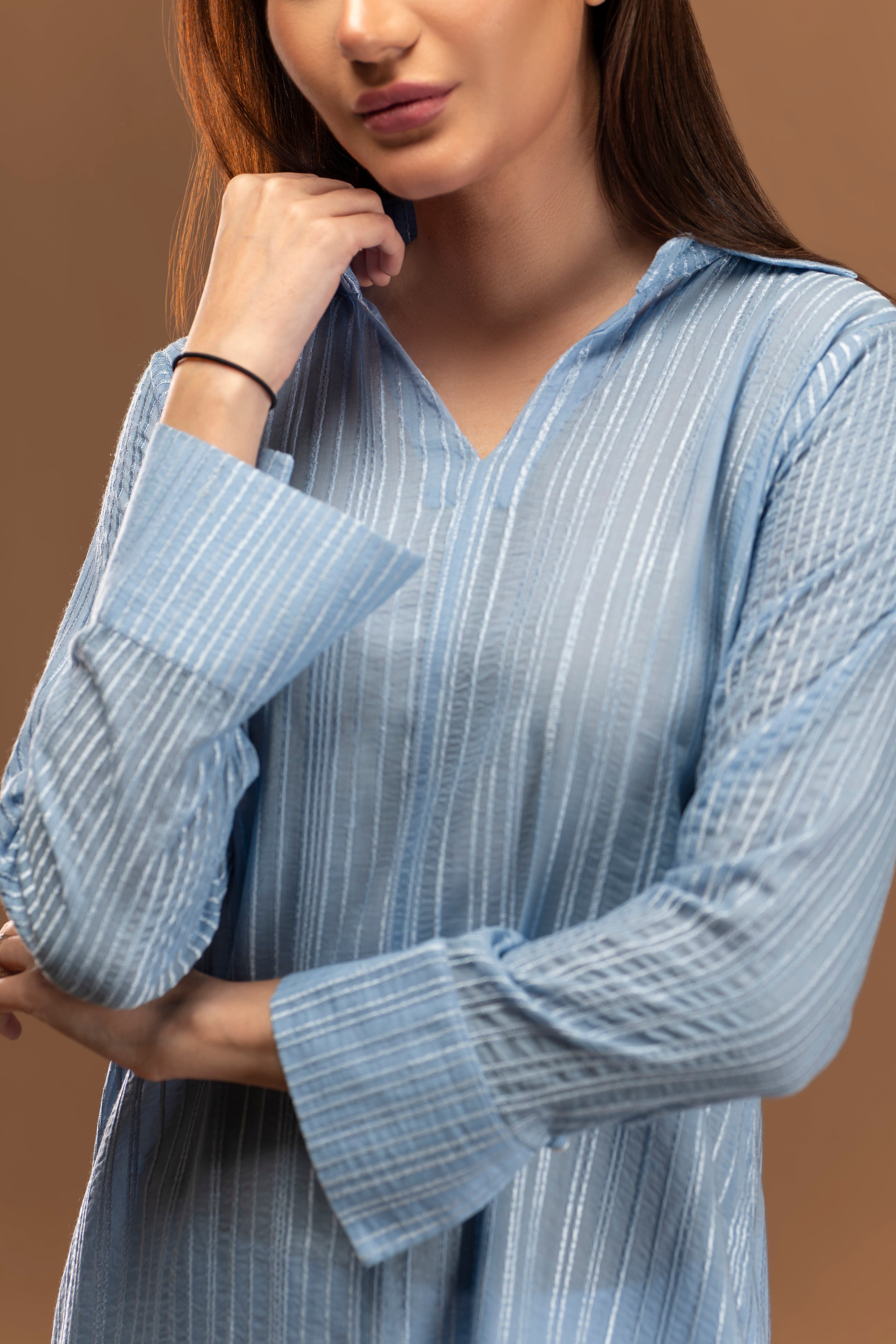 Cord Effect Voille Top