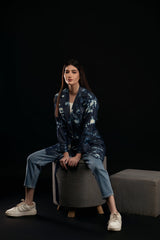 Tie/dye Denim Overcoat