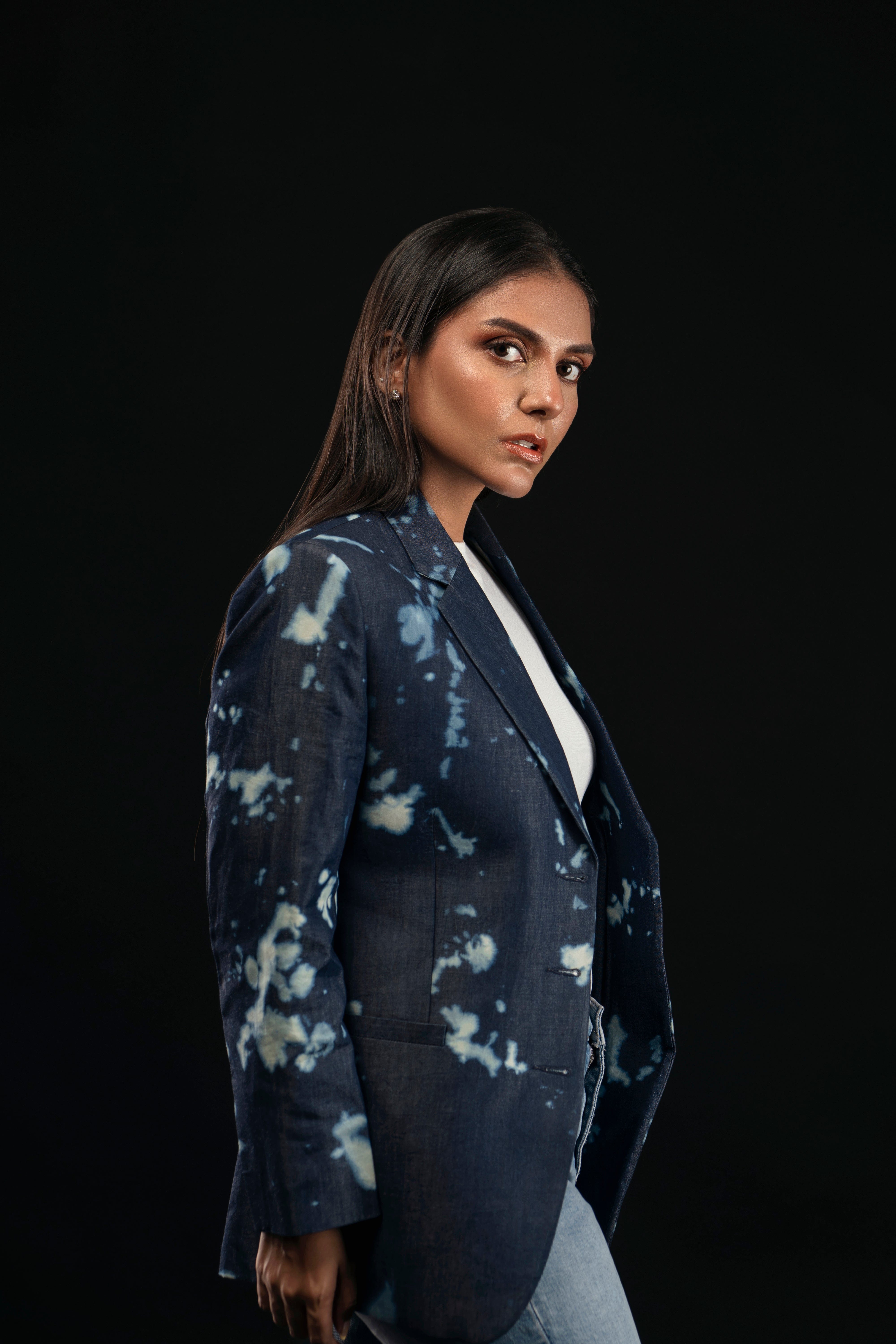 Tie/Dye Denim Blazer