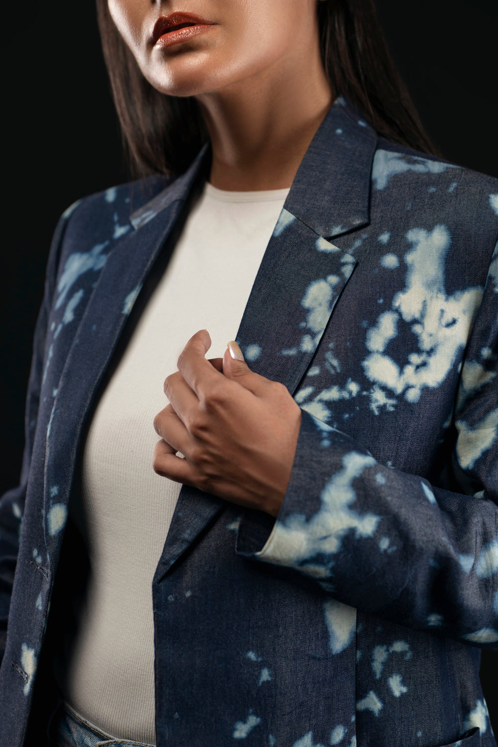 Tie/Dye Denim Blazer
