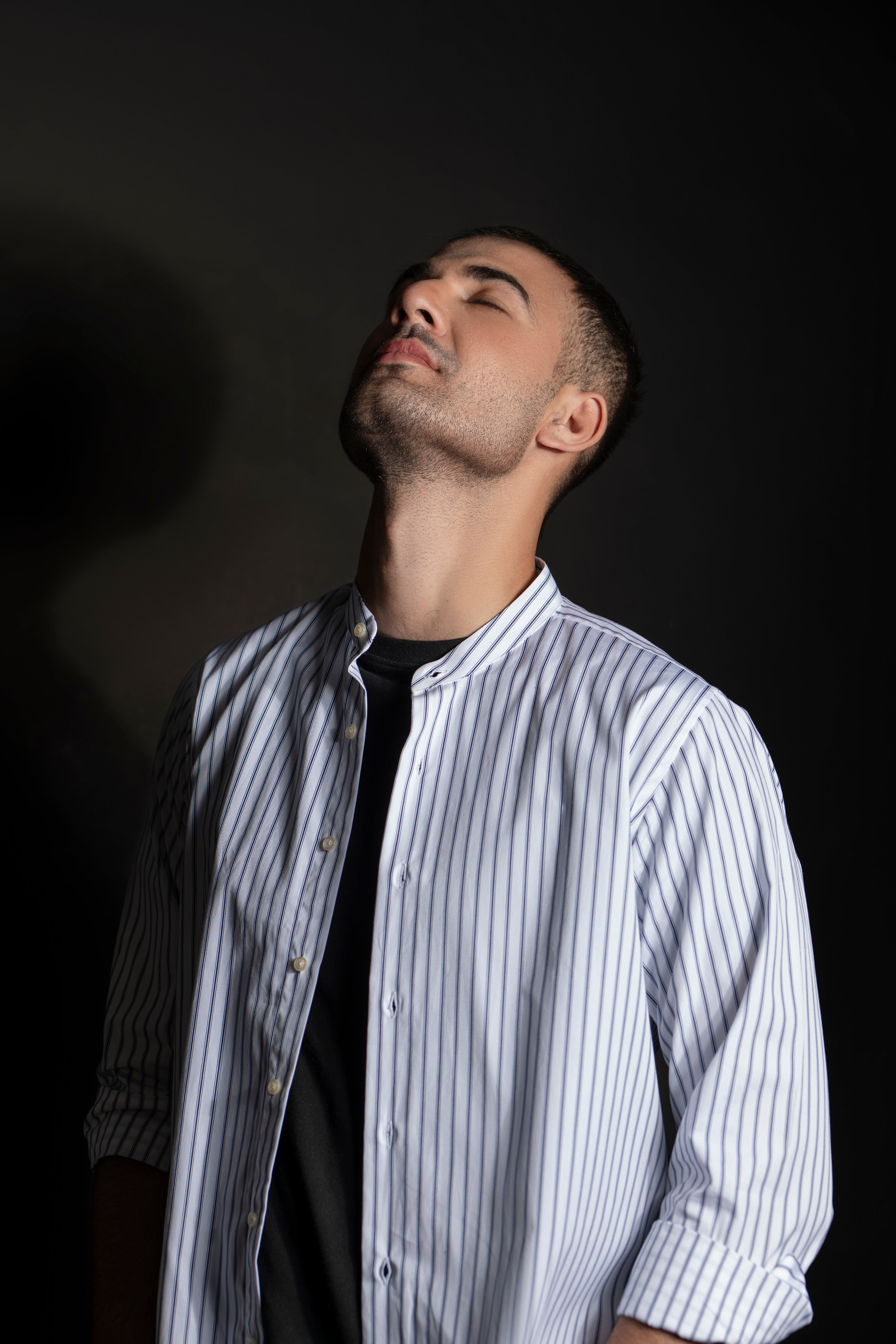 Banded Collar Shirt