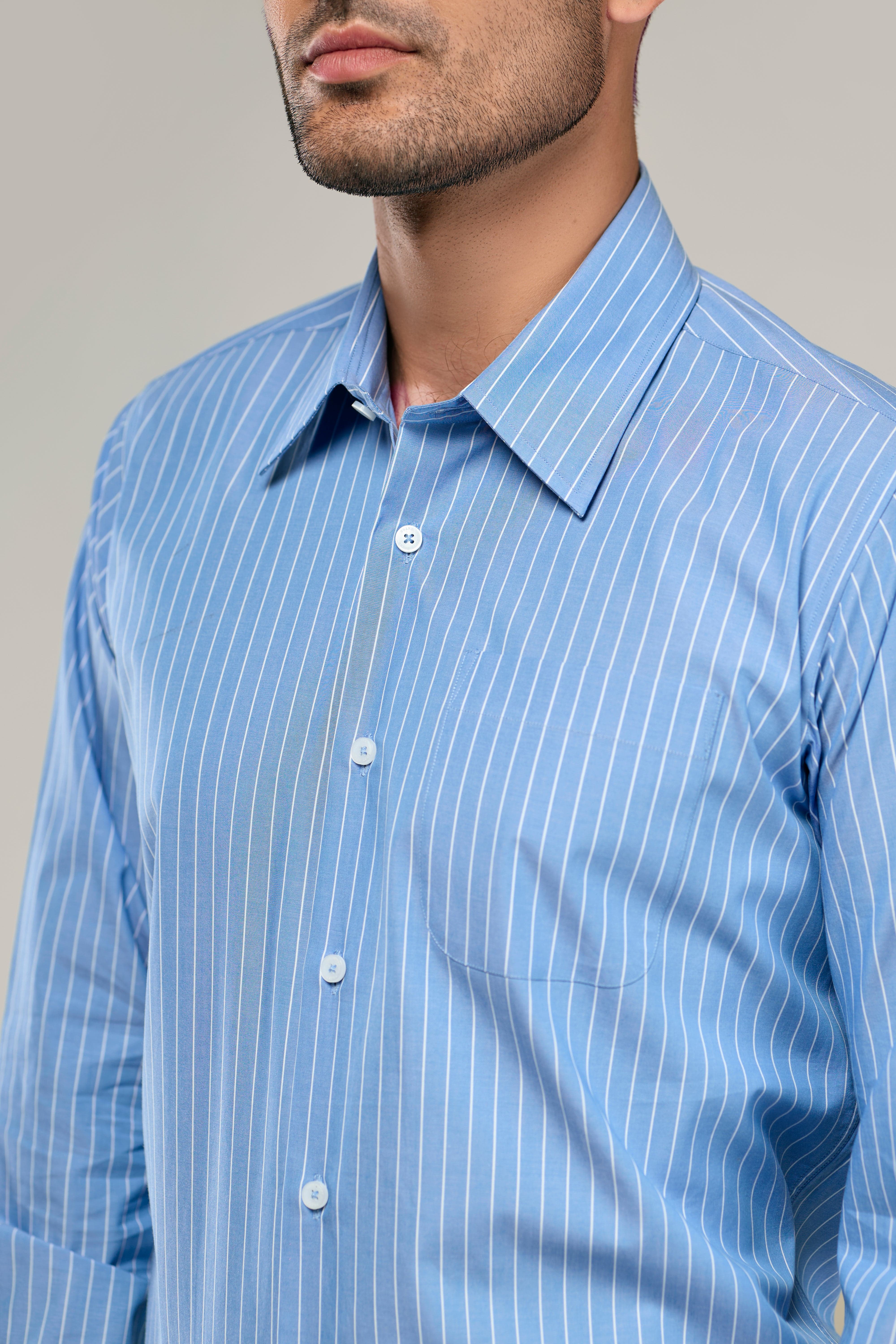 Striped Poplin Dress Shirt
