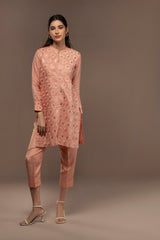 Embroidered Outfit With Pant