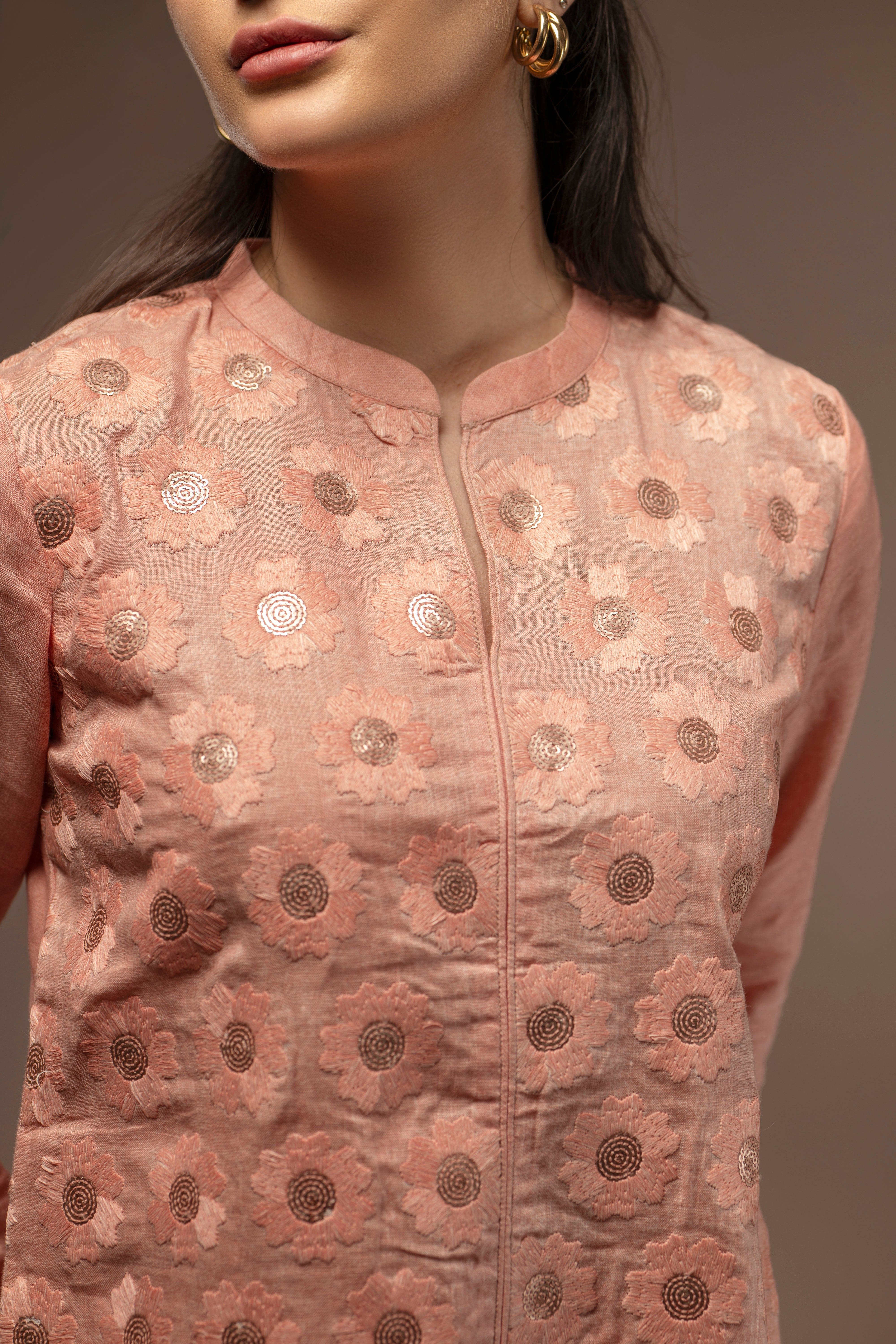 Embroidered Outfit With Pant