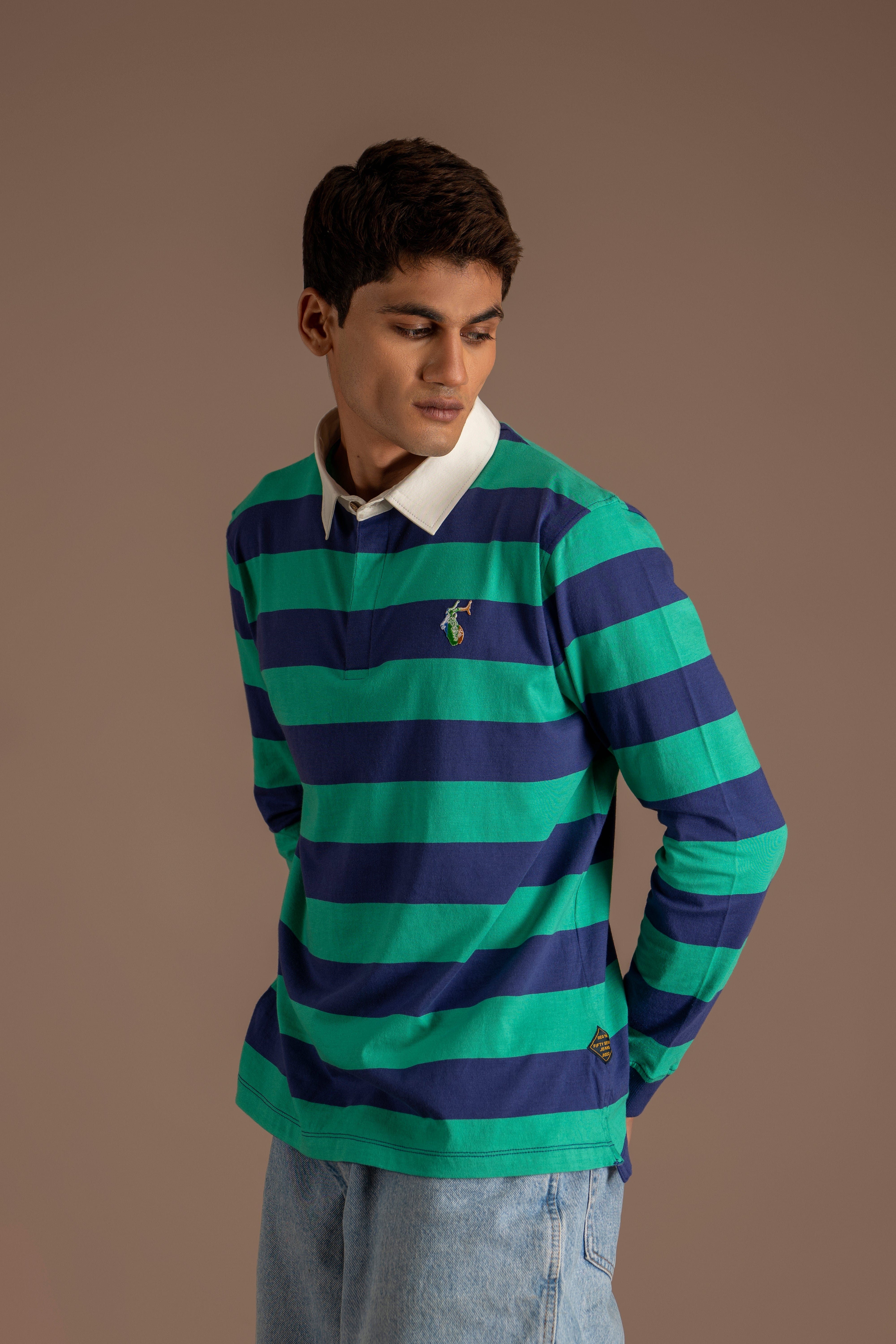 Yarn Dyed Stripe Cotton Rugby