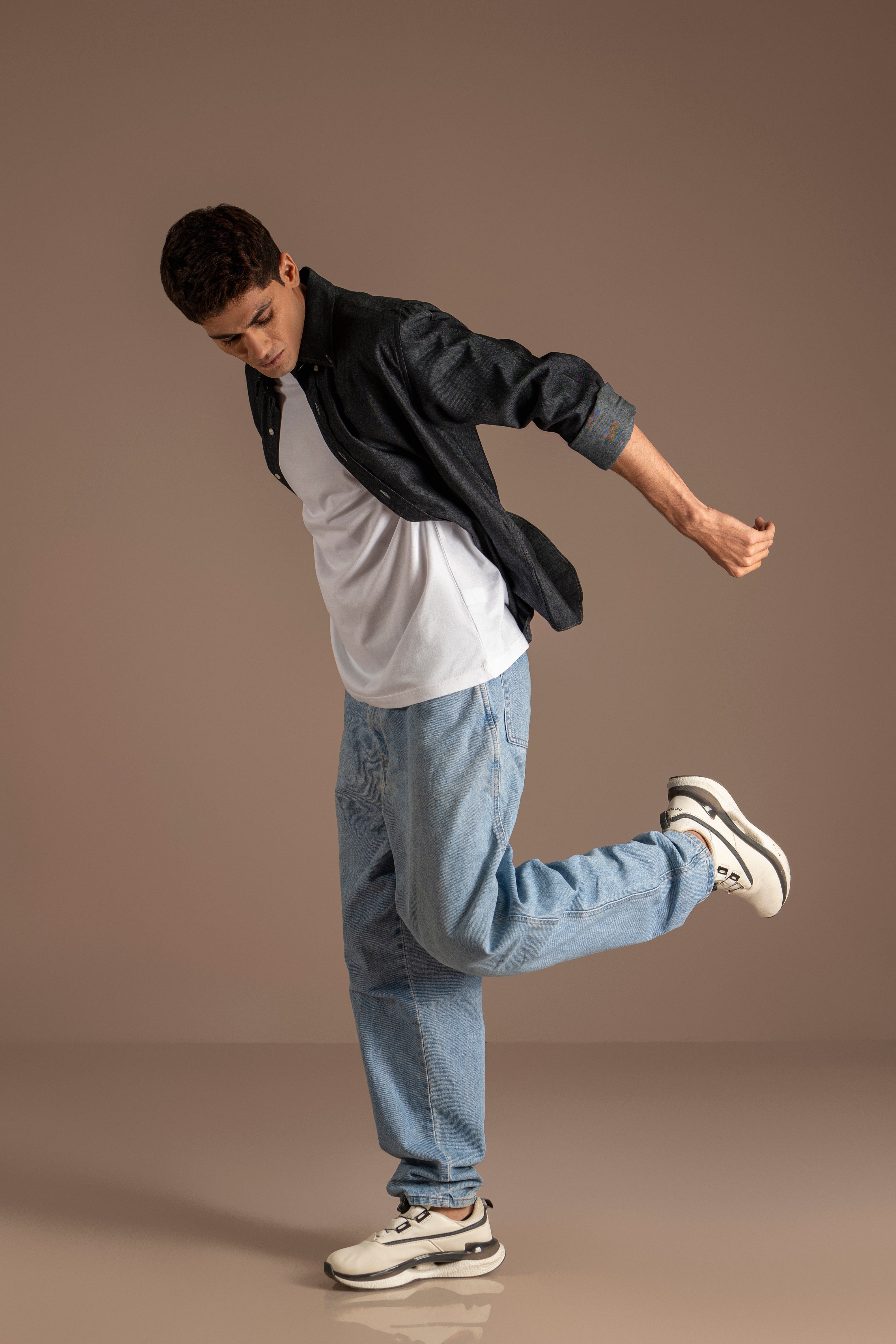 Men's Denim Button Down Shirt