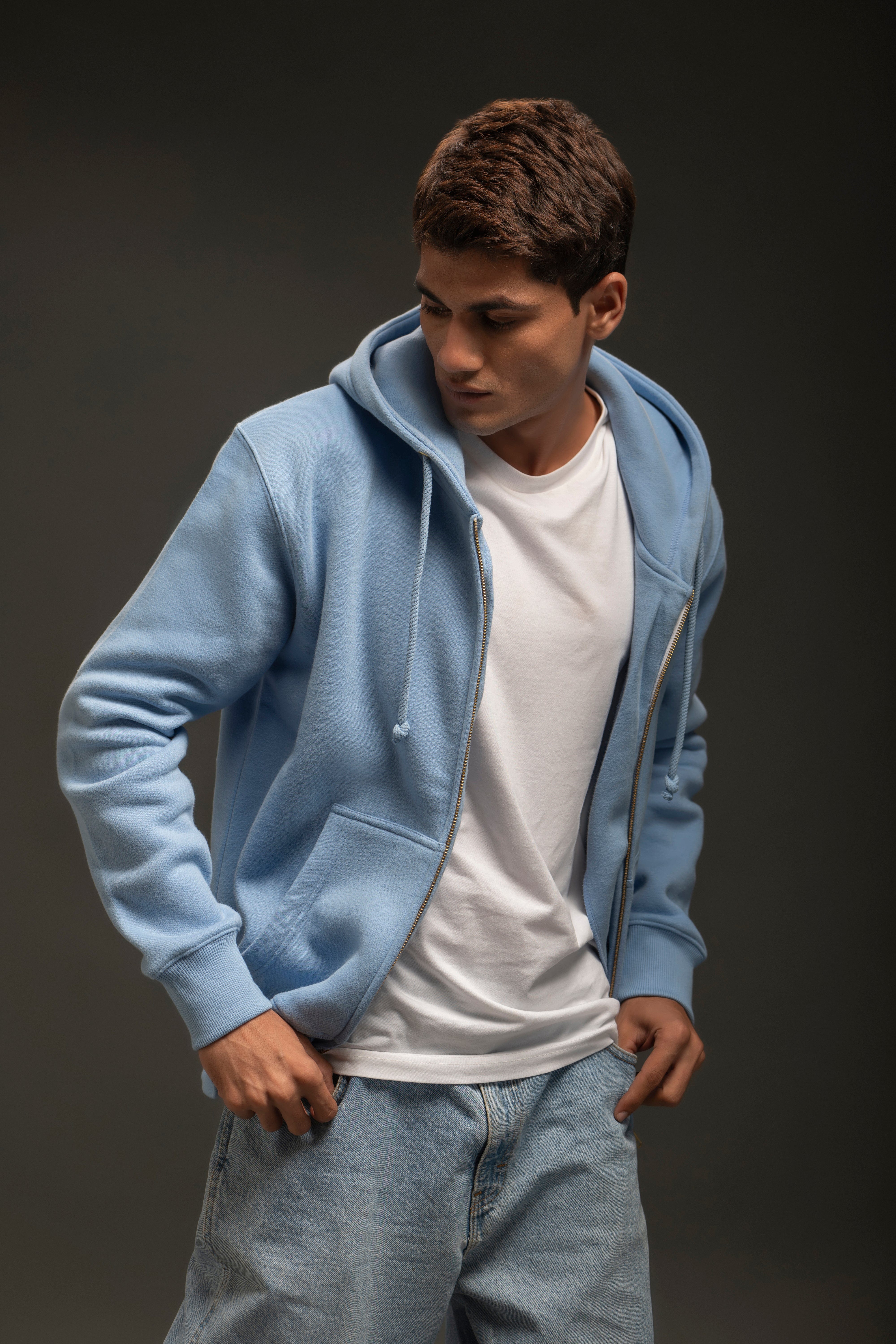 Heavy Zip Front Hoodie