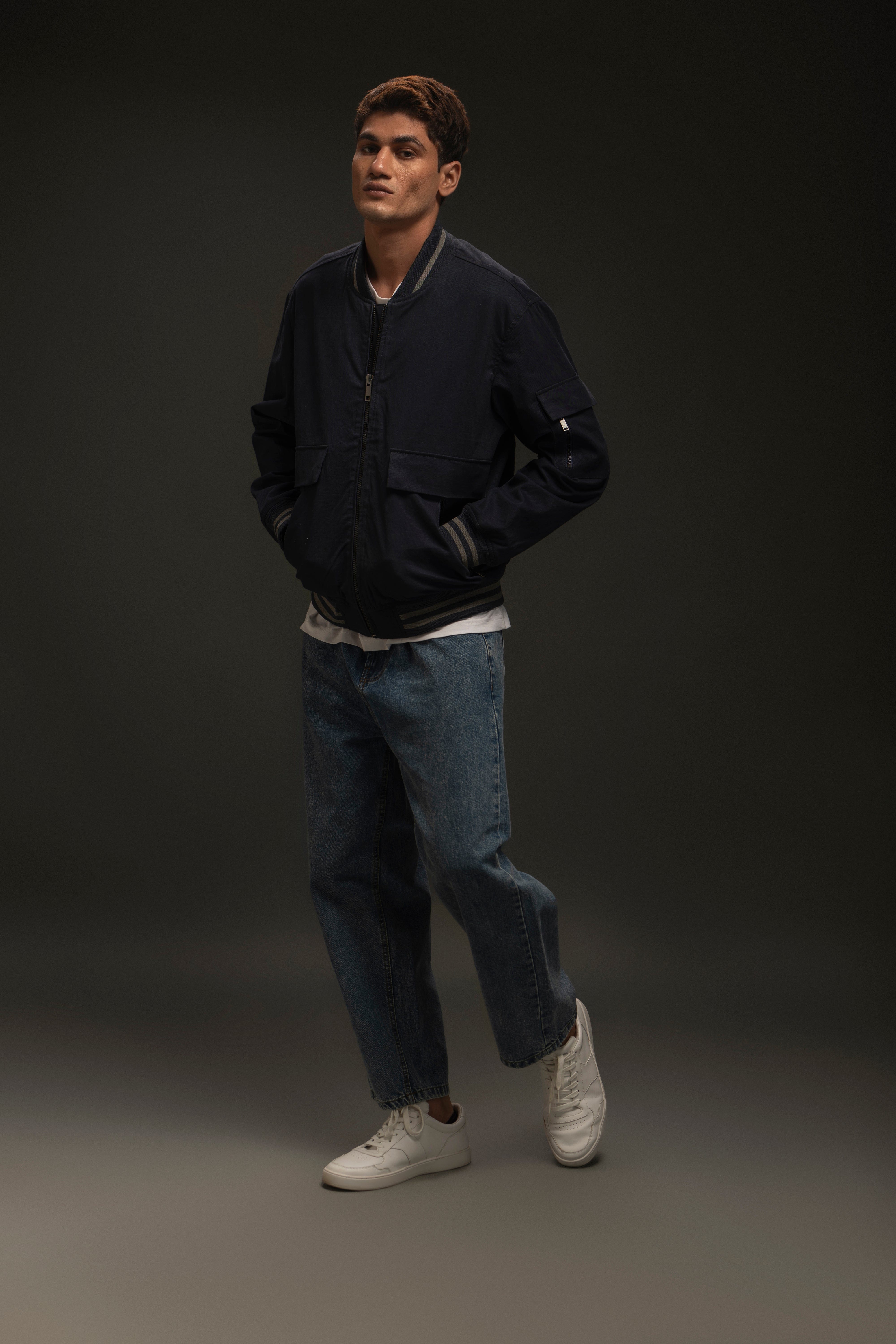 100% Cotton Twill Bomber Jacket