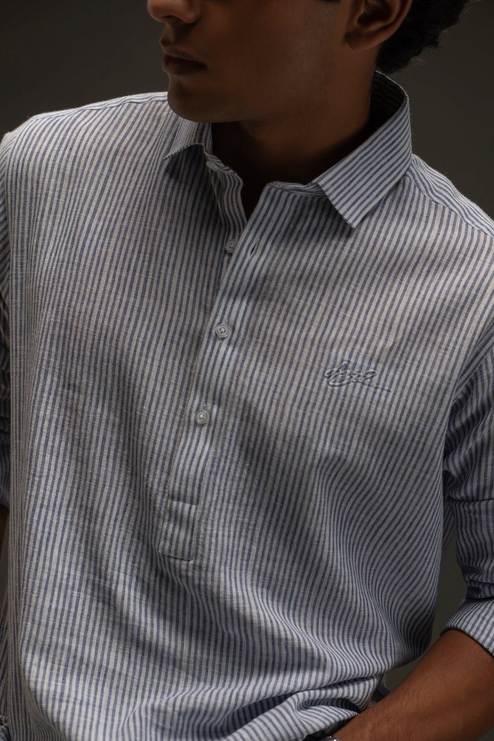 Cotton/Linen Yarn Dyed Shirt