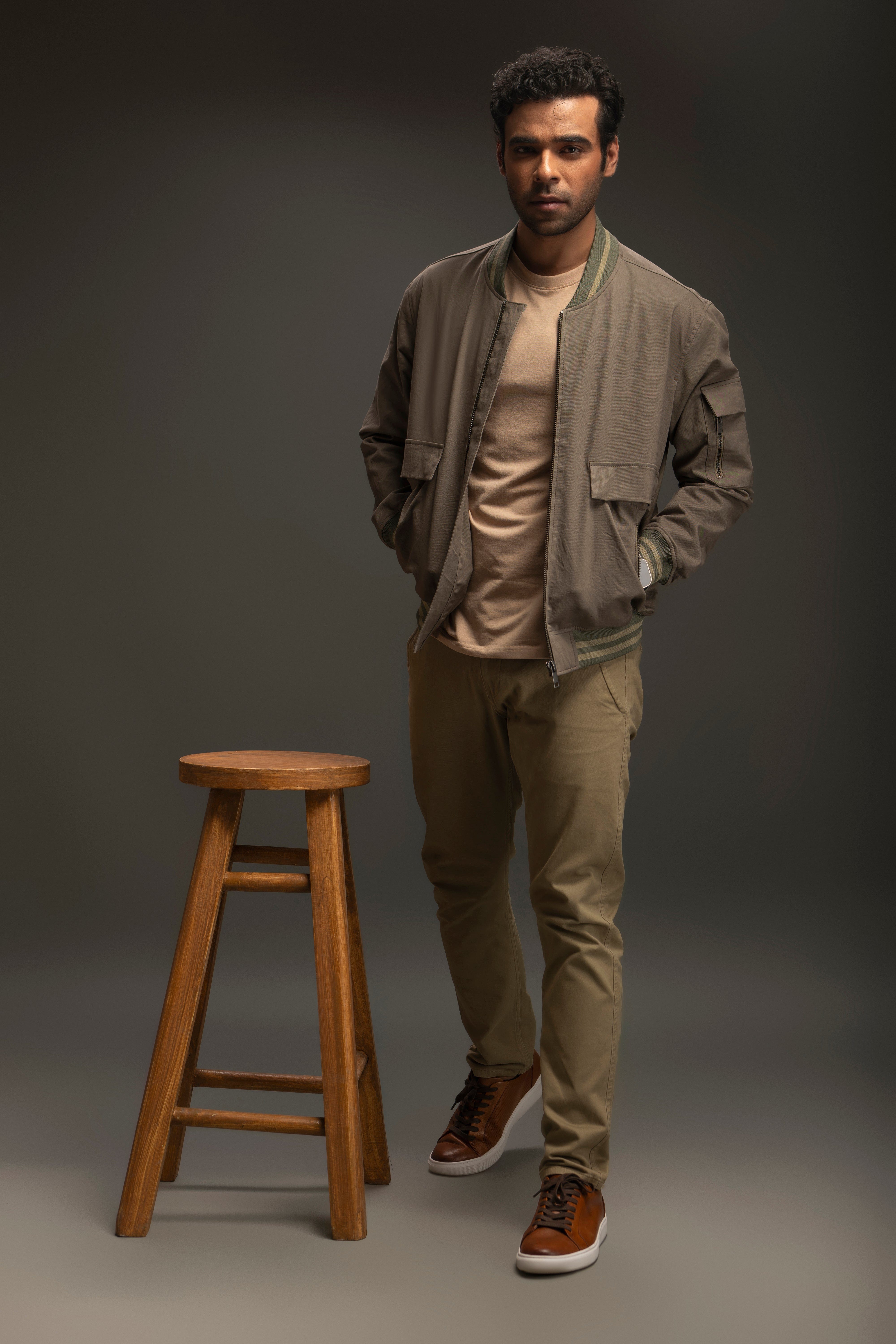 100% Cotton Twill Bomber Jacket